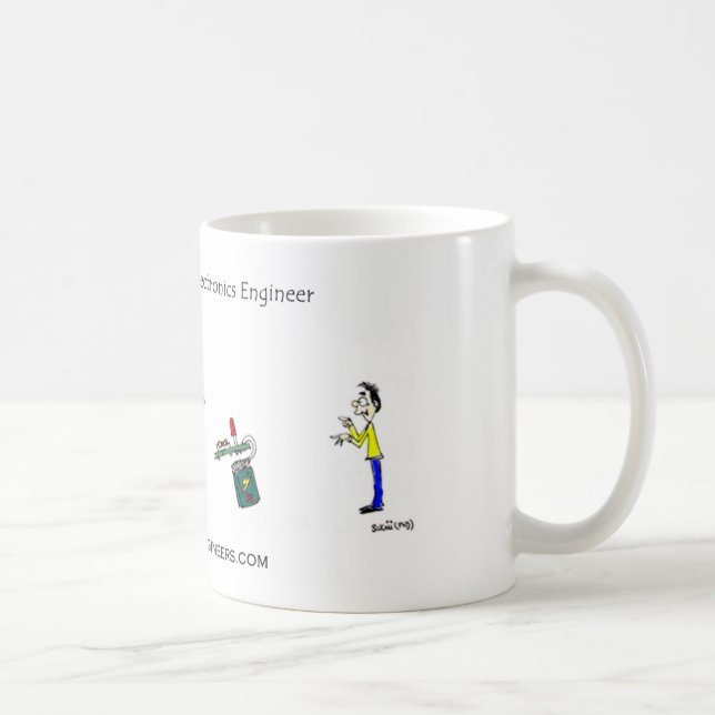 Mug Arrangement de but d'un ingénieur électronicien (Droite)