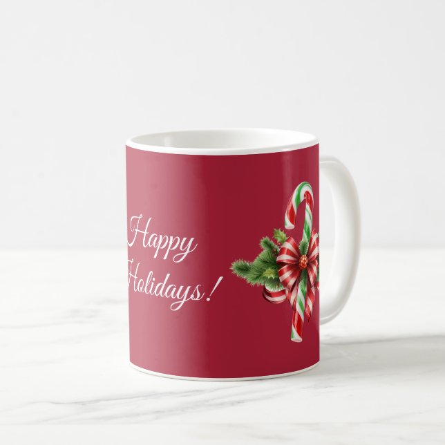 Mug Arrangement de Noël sucre de canne (Devant droit)