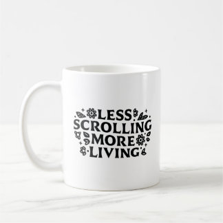 Mug Arrêtez de défiler anxiété pleine conscience citat