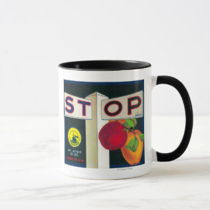 Mug Arrêtez la caisse LabelCutler, CA d'Apple