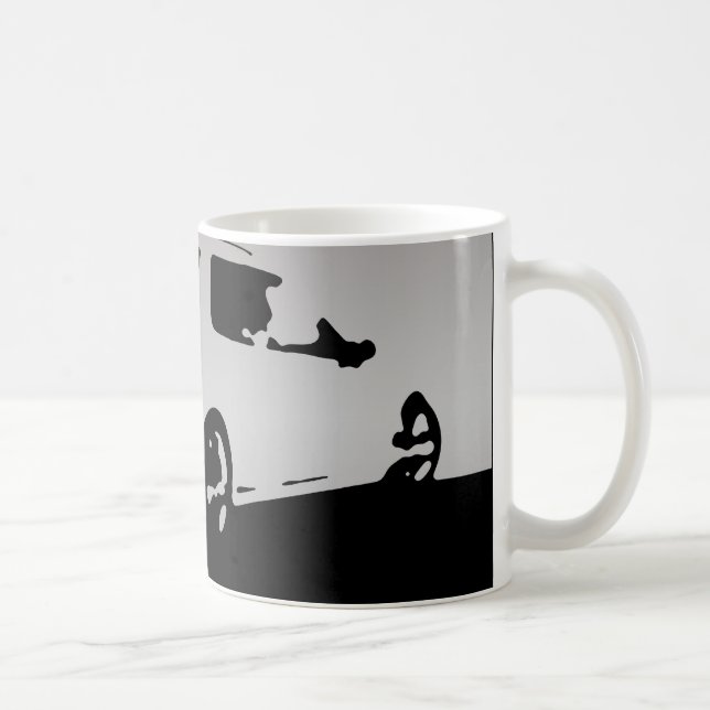 Mug Arrière aérien de Saab 9-5 - gris sur l'arrière - (Droite)