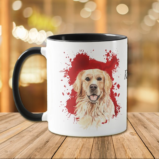 Mug Arrière - plan Abstrait Golden Retriever (Créateur téléchargé)