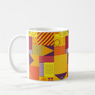 Mug arrière - plan abstrait graphique géométrique, vin