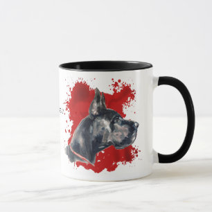 Mug Arrière - plan Abstrait Noir Grand Danse