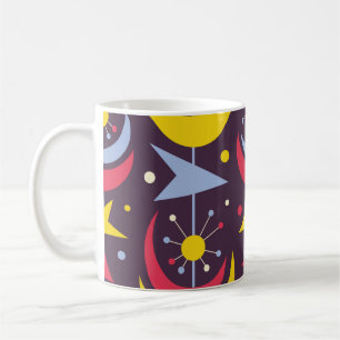 Mug Arrière - plan art vintage moderne du milieu du si