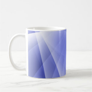 Mug Arrière - plan blanc fractal bleu