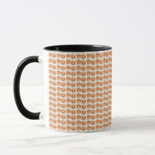 Mug Arrière - plan Carré Orange et Blanc captivant