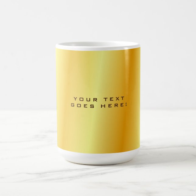 Mug Arrière - plan couleur or spécial unique clair (Centre)
