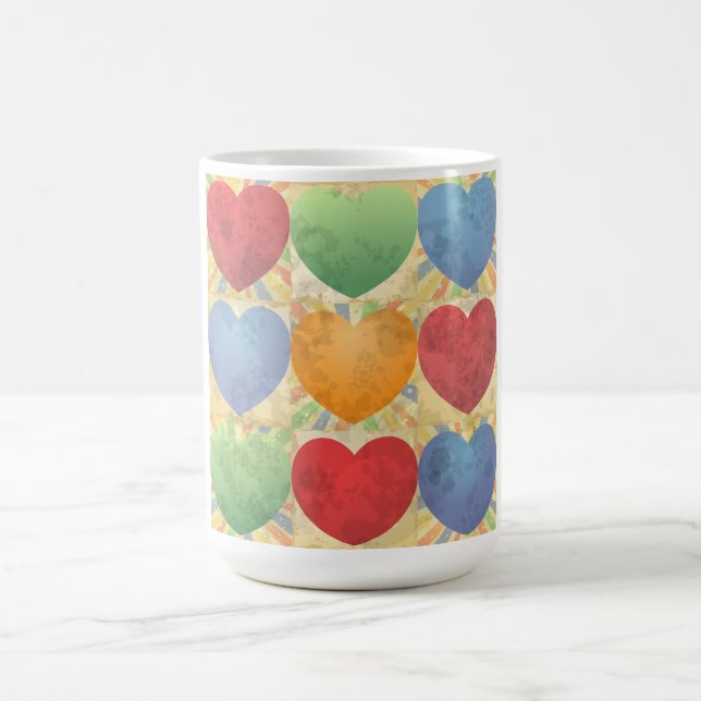 Mug Arrière - plan de coeur (Centre)
