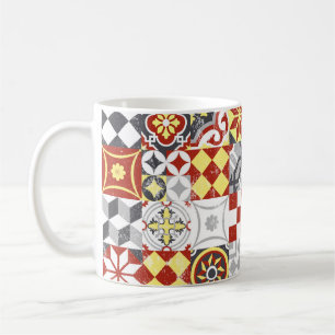 Mug Arrière - plan de patchwork vintage, dec de tuile