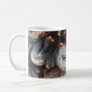Mug Arrière - plan décorations arborées avec lumière d