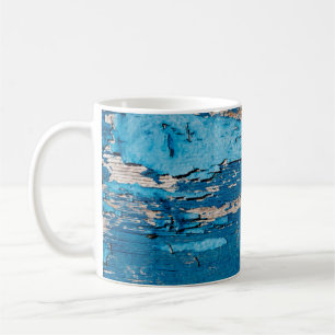 Mug Arrière - plan en bois bleu ancien