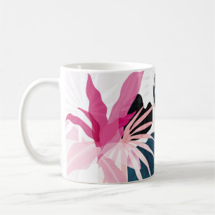 Mug arrière - plan feuille d'art Abstrait tropical. Pa
