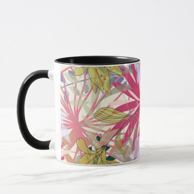 Mug Arrière - plan floral 6 (Gauche)