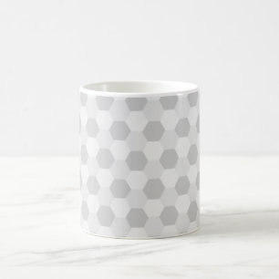Mug Arrière - plan hexagone gris personnalisé