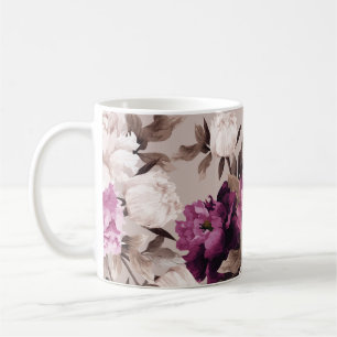 Mug Arrière - plan léger rose : Aquarelle Vintage