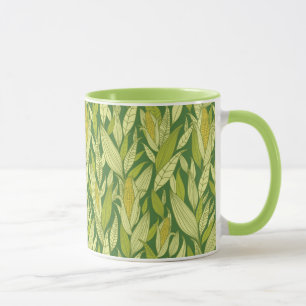 Mug Arrière - plan motif plante de maïs