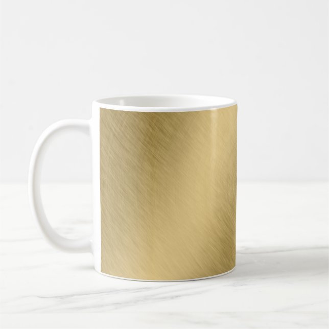 Mug Arrière - plan or métal brossé ou textureabstract, (Gauche)
