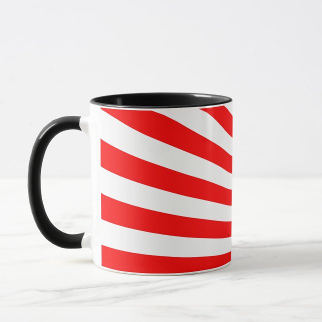 Mug Arrière - plan Retro Red Sun Rays (Gauche)