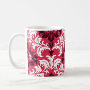 Mug Arrière - plan sans couture d'un ornement floral,