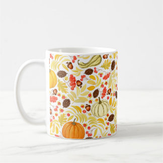 Mug Arrière - plan sans soudure à l'automne avec citro