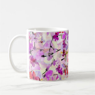 Mug Arrière - plans d'aquarelle Orchidée-Sakura
