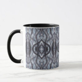 Mug Art abstrait aquarelle bleu foncé Respirer