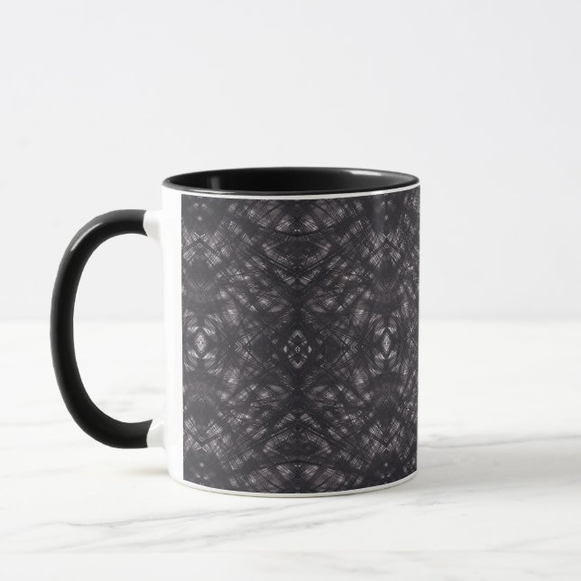 Mug Art abstrait aquarelle noir sombre de la mort (Gauche)