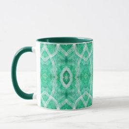 Mug Art abstrait aquarelle vert lumière poussée