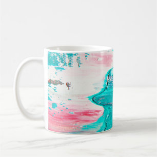 Mug art abstrait, fine, peinture, arrière - plan, canv