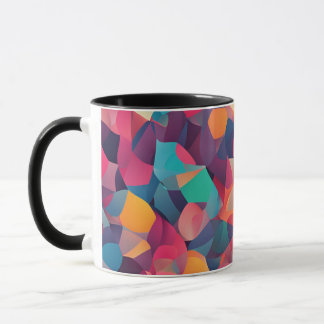Mug Art Abstrait géométrique vibrant