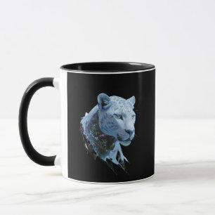 Mug Art abstrait Léopard des neiges cosmique