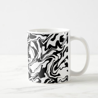 Mug Art abstrait noir et blanc moderne 