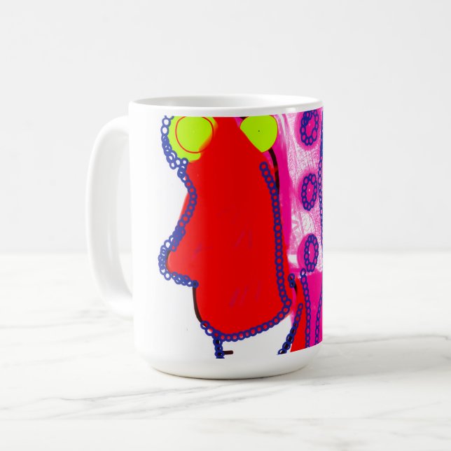 Mug Art abstrait royal (Devant gauche)