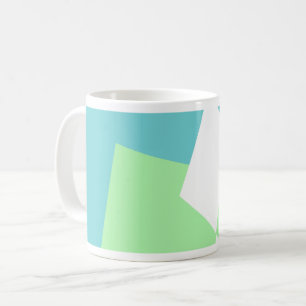 Mug Art Abstrait Turquoise Bleu Vert