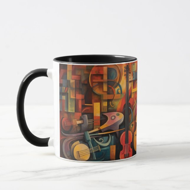 Mug art abstrait Violons (Gauche)
