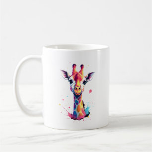 Mug art animalier africain La girafe colorée pour rire