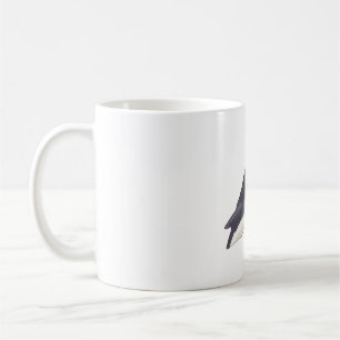 Mug art aquarelle de l'espèce d'oiseau Macareux atlant