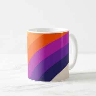 Mug Art arc-en-ciel de style rétro coloré