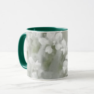 Mug Art Botanique Impressionniste Blanc Délicat