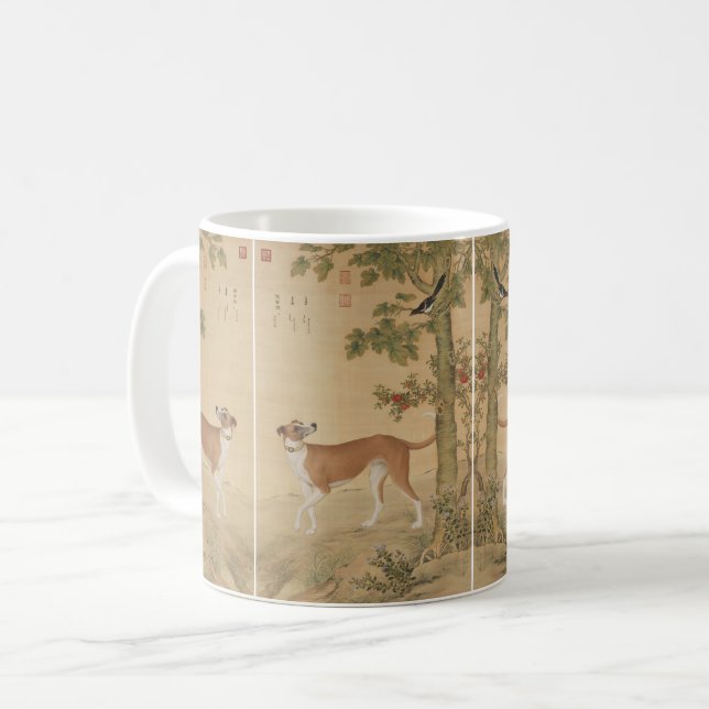 Mug Art chinois 1747 Le Motif des oiseaux et des fleur (Devant gauche)