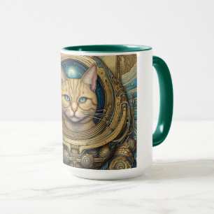 Mug Art cyberpunk astronaute de chat