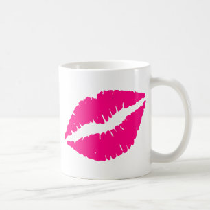 Mug Art de bruit rose de baiser de rouge à lèvres