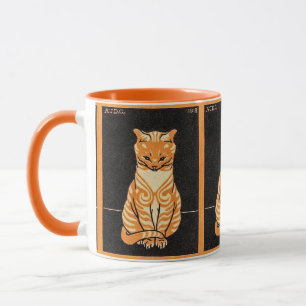 Mug Art de chat roux vintage par Julie de Graag