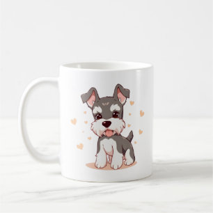 Mug Art de Chiot Schnauzer Mignon Kawaii