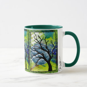 Mug Art de fibre d'arbre et de lune