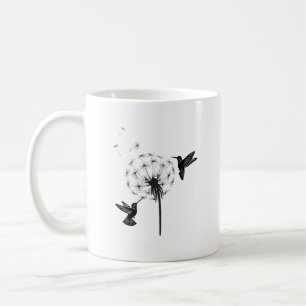 Mug Art de la nature : colibri et fleur de pissenlit