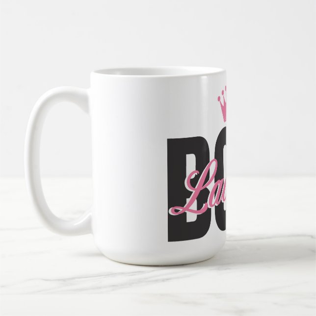 Mug Art de la typographie de Lady Boss (Gauche)
