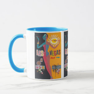 Mug Art de l'affiche de voyage de jeu vintage à Las Ve