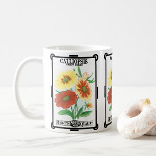 Mug Art de l'étiquette de paquet de graines vintage, f